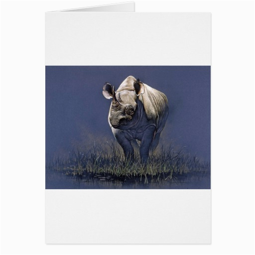 rhino greeting card zazzle