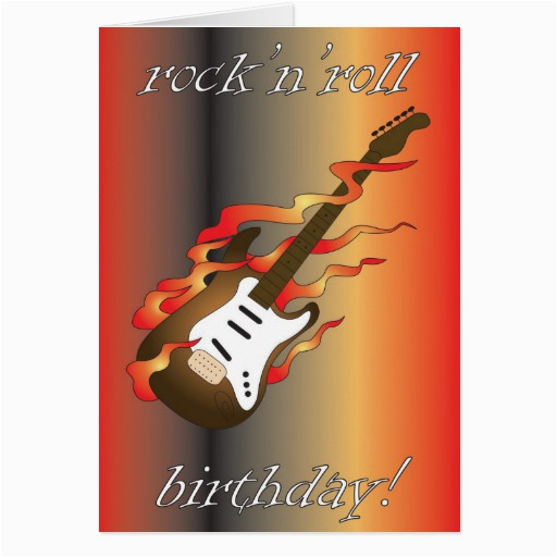 rock n roll birthday greeting card 137635977460642108