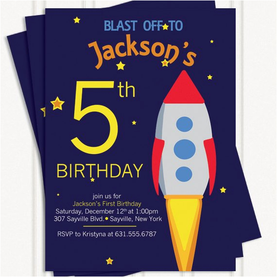 items similar to rocket ship birthday invitation on etsy