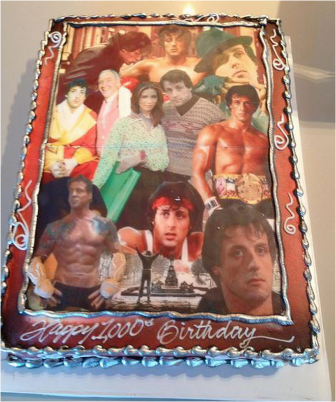 rocky balboa has the best birthday cake for the win