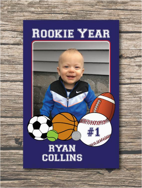 rookie of the year birthday invitation