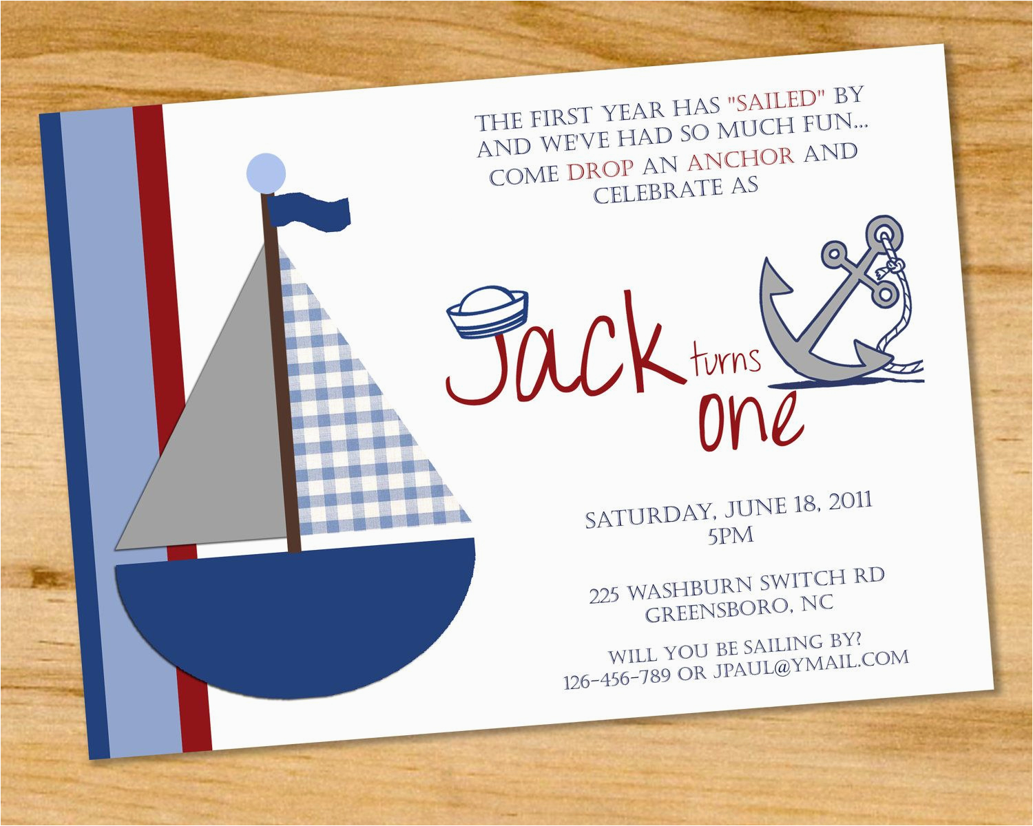 nautical birthday invitations