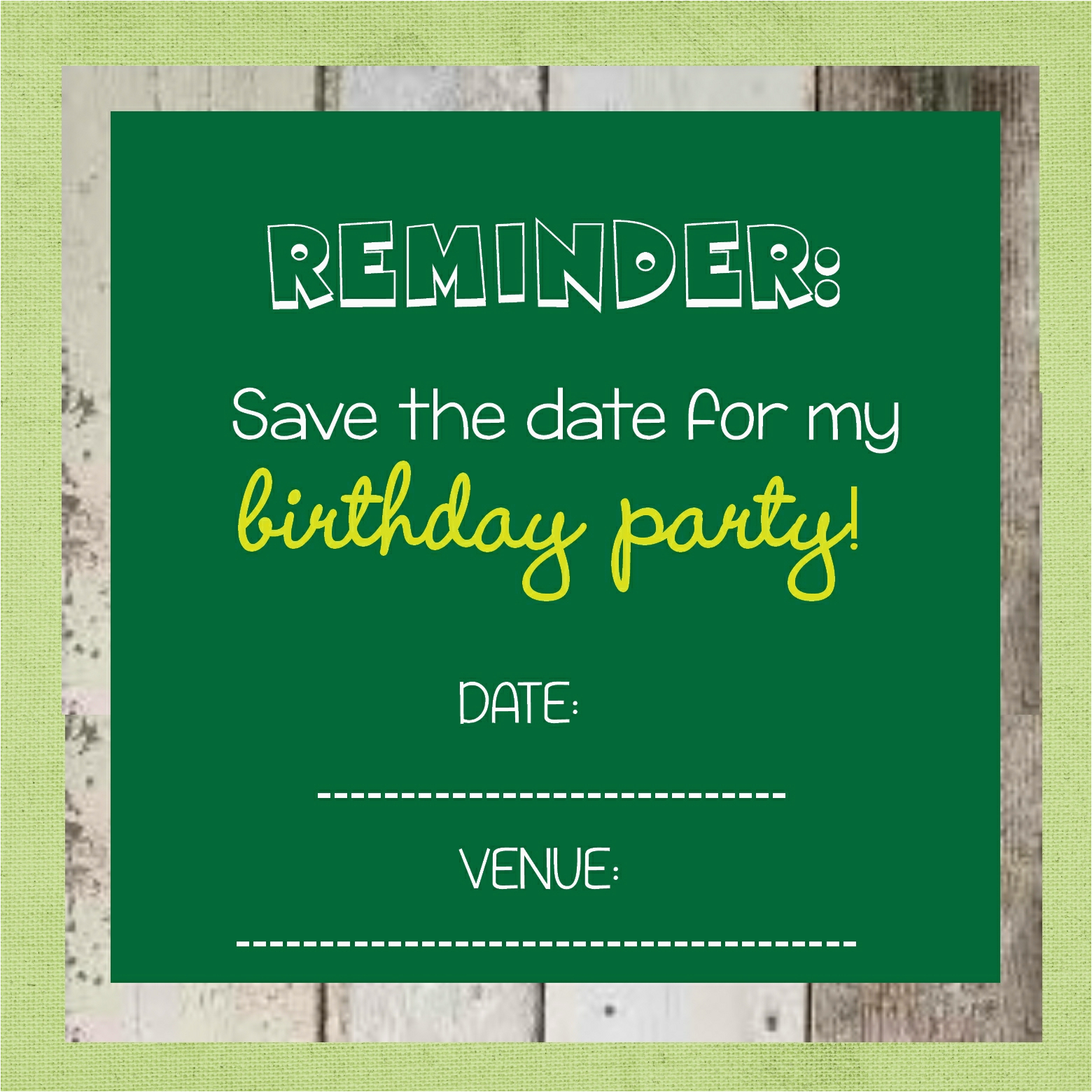 Save The Date Cards For Birthday Party Save The Date Templates Free 