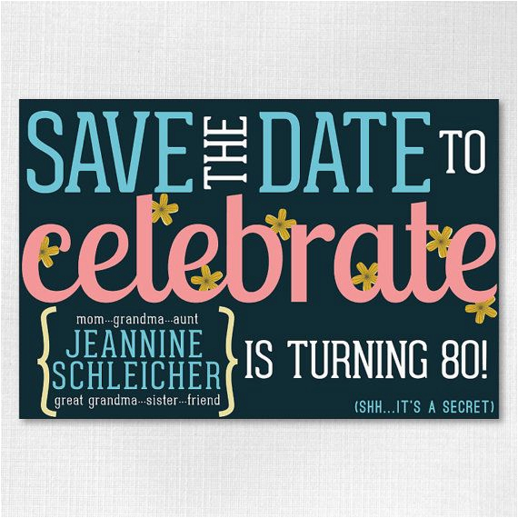 60th save the date ideas
