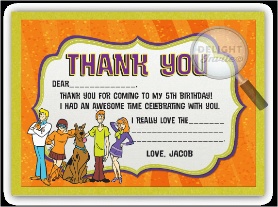 scooby doo thank you cards di 329ty harrison greetings