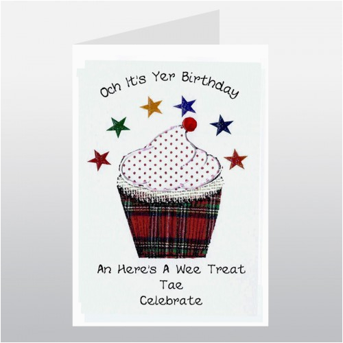 scottish birthday card cupcake wwbi42 scottish birthday