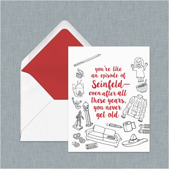 seinfeld birthday card for the ultimate seinfeld fan