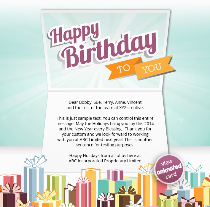 birthday ecards for business