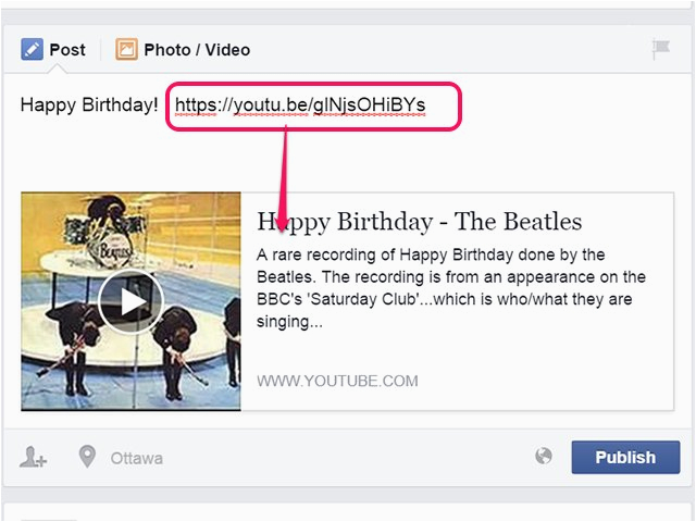 how to send a birthday greeting on facebook