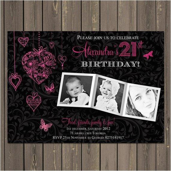 21st birthday party invitation adult