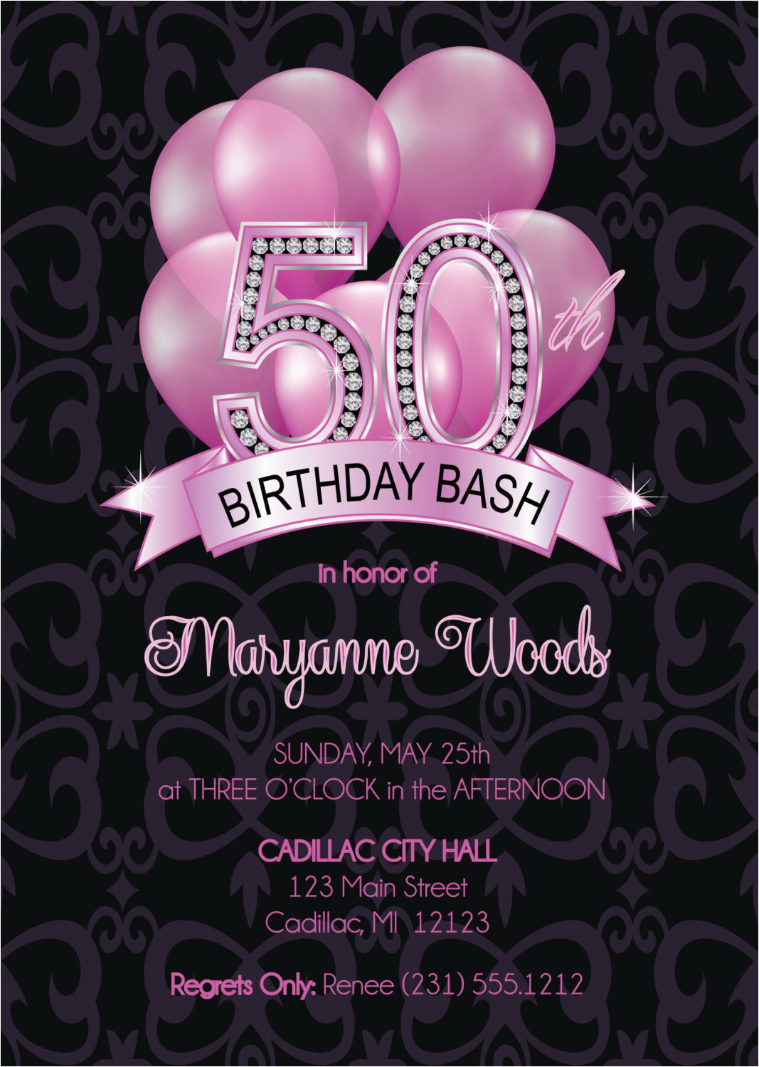 50th birthday invitation adult 50th ref shop home active 19