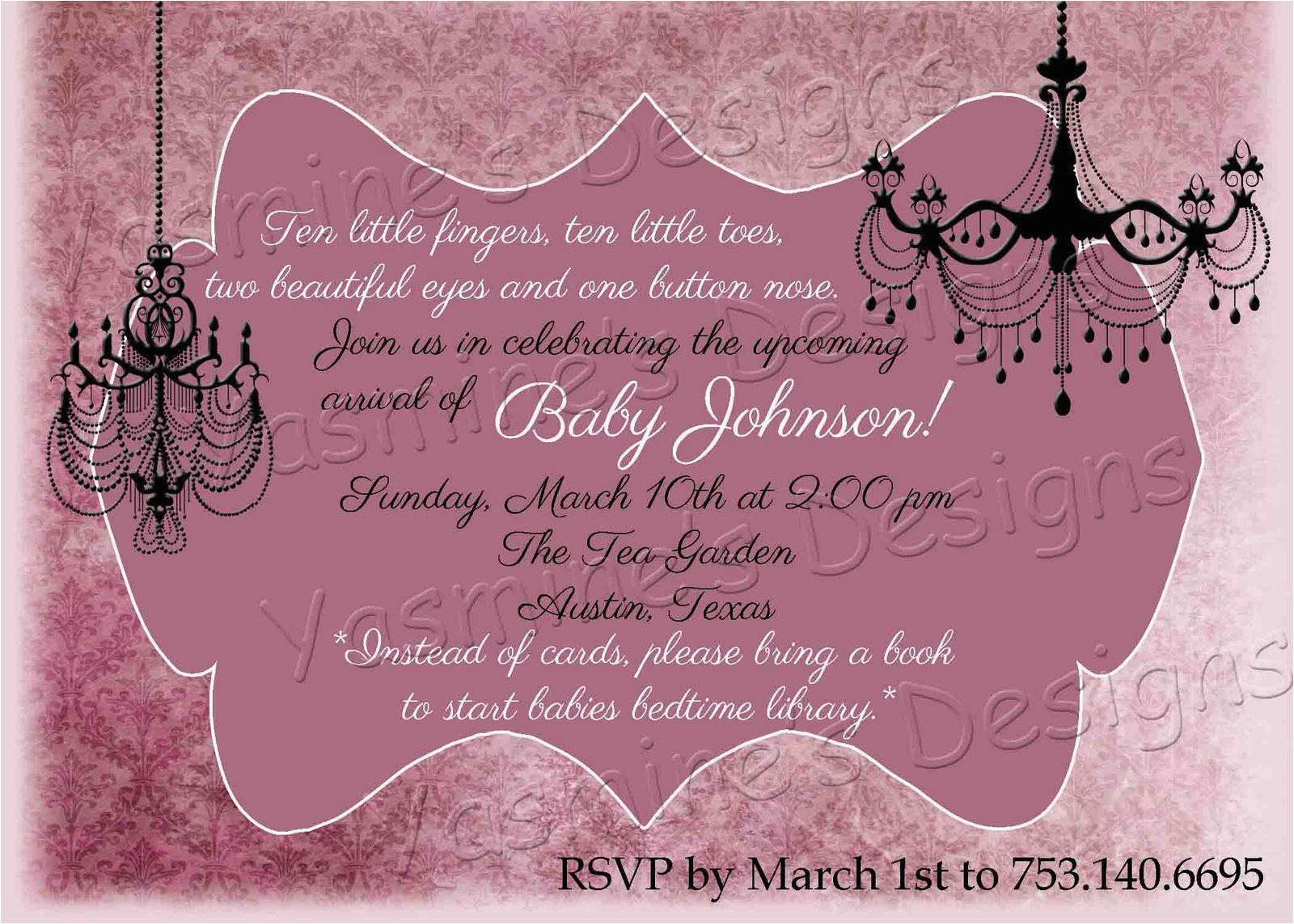 shabby chic baby shower invitations 2