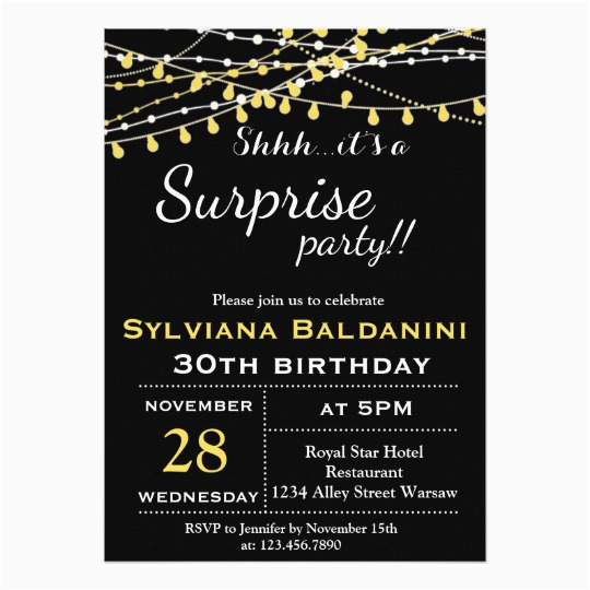 shhh its a surprise party birthday invitation 256410481556328899