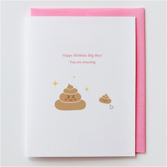 items similar to amazing poop birthday card happy