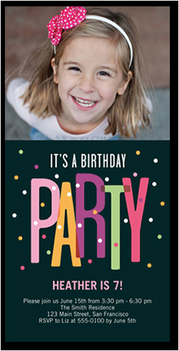 party dots 4x8 teen birthday invitations shutterfly