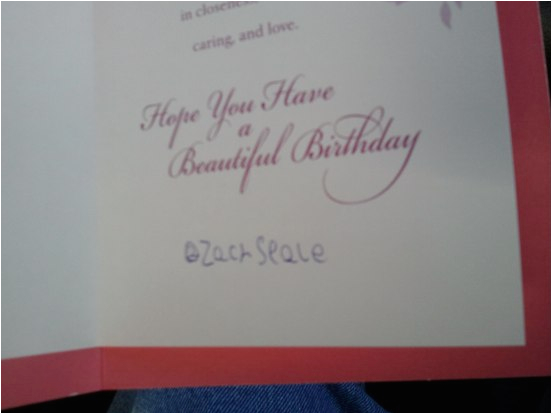 how to sign a birthday card