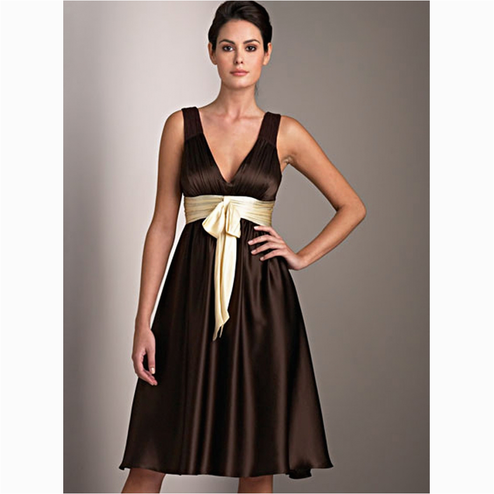 simple brown dresses designs to birthday party wedding dress