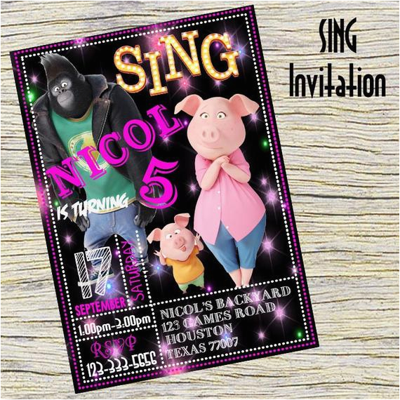 sing invitation sing personalizedsing