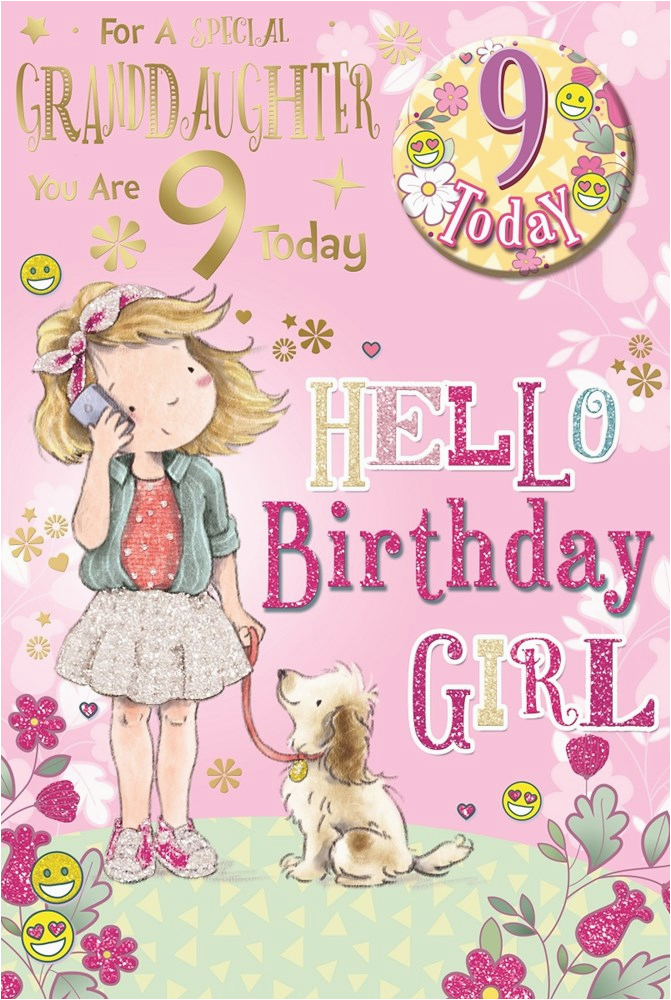 Singing Birthday Cards For Granddaughter Granddaughter 9th Birthday