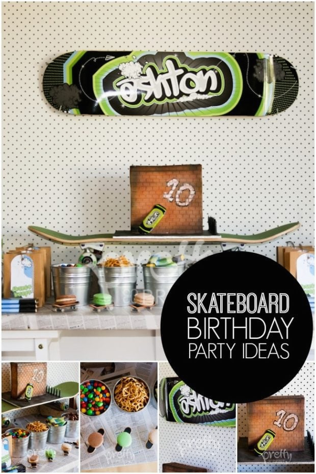 cool skateboard boys birthday party