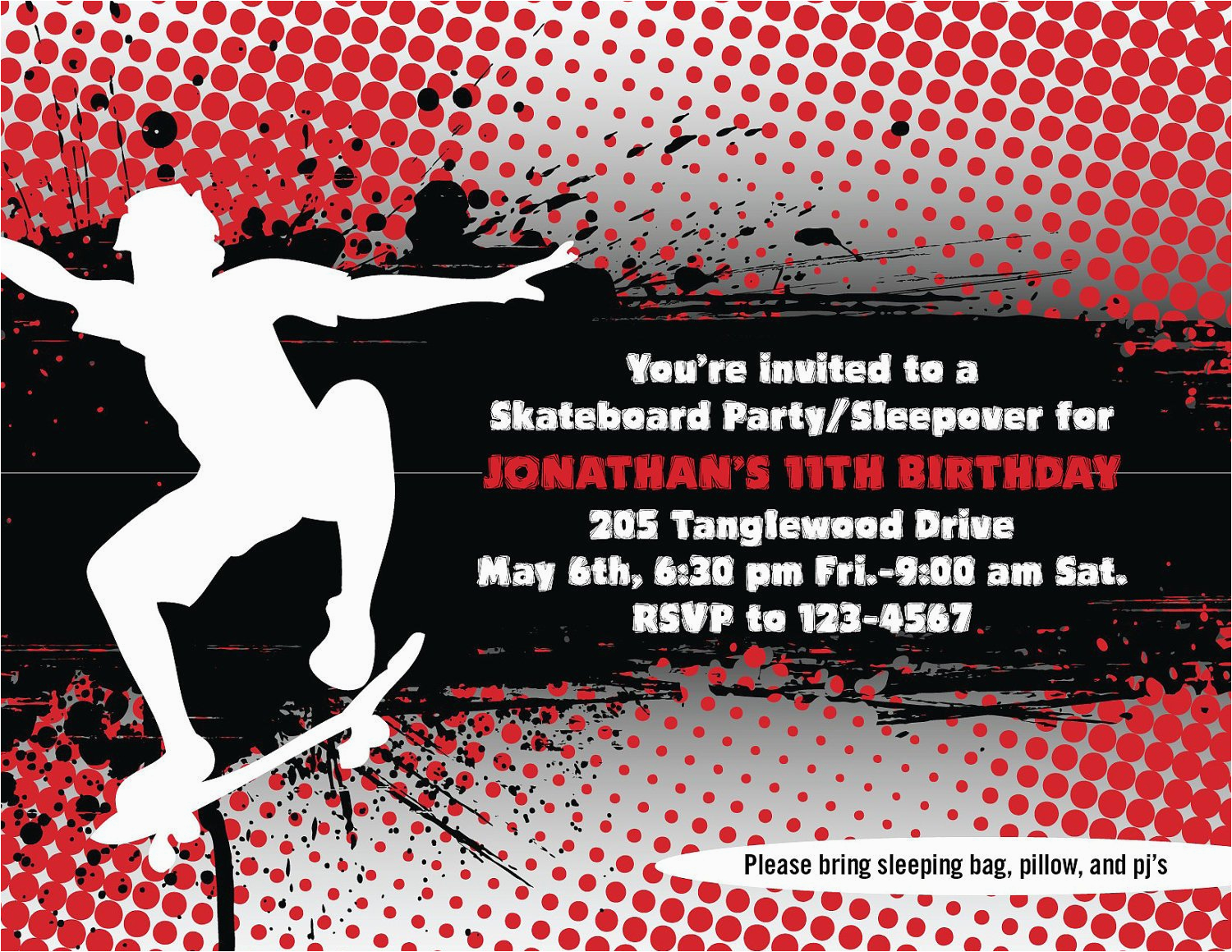 Skateboard Birthday Invitations Birthdaybuzz