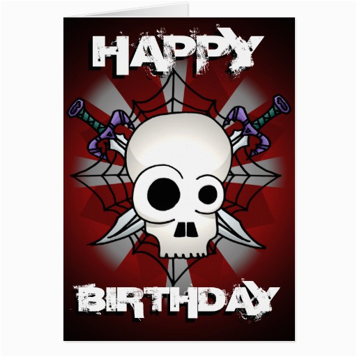skull dagger birthday card 137627556895712675
