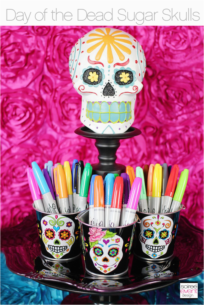 how to make day of the dead sugar skulls party decorations