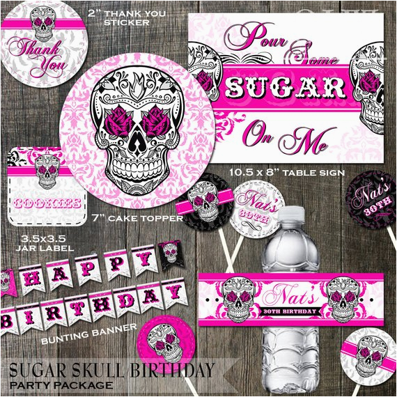 sugar skull birthday party decoration