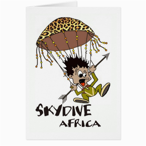 skydive africa happy birthday card zazzle