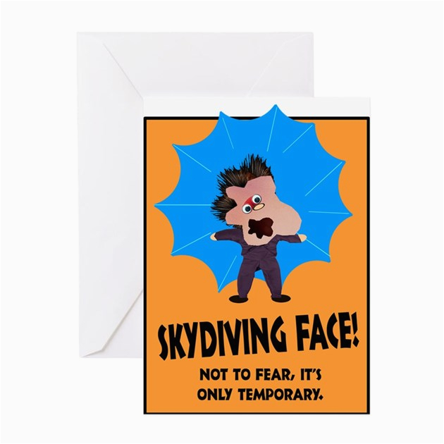 skydiving greeting card by artplaygifts
