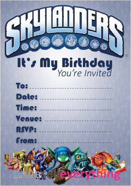 skylanders party invitation 39 s kid 39 s children 39 s invites