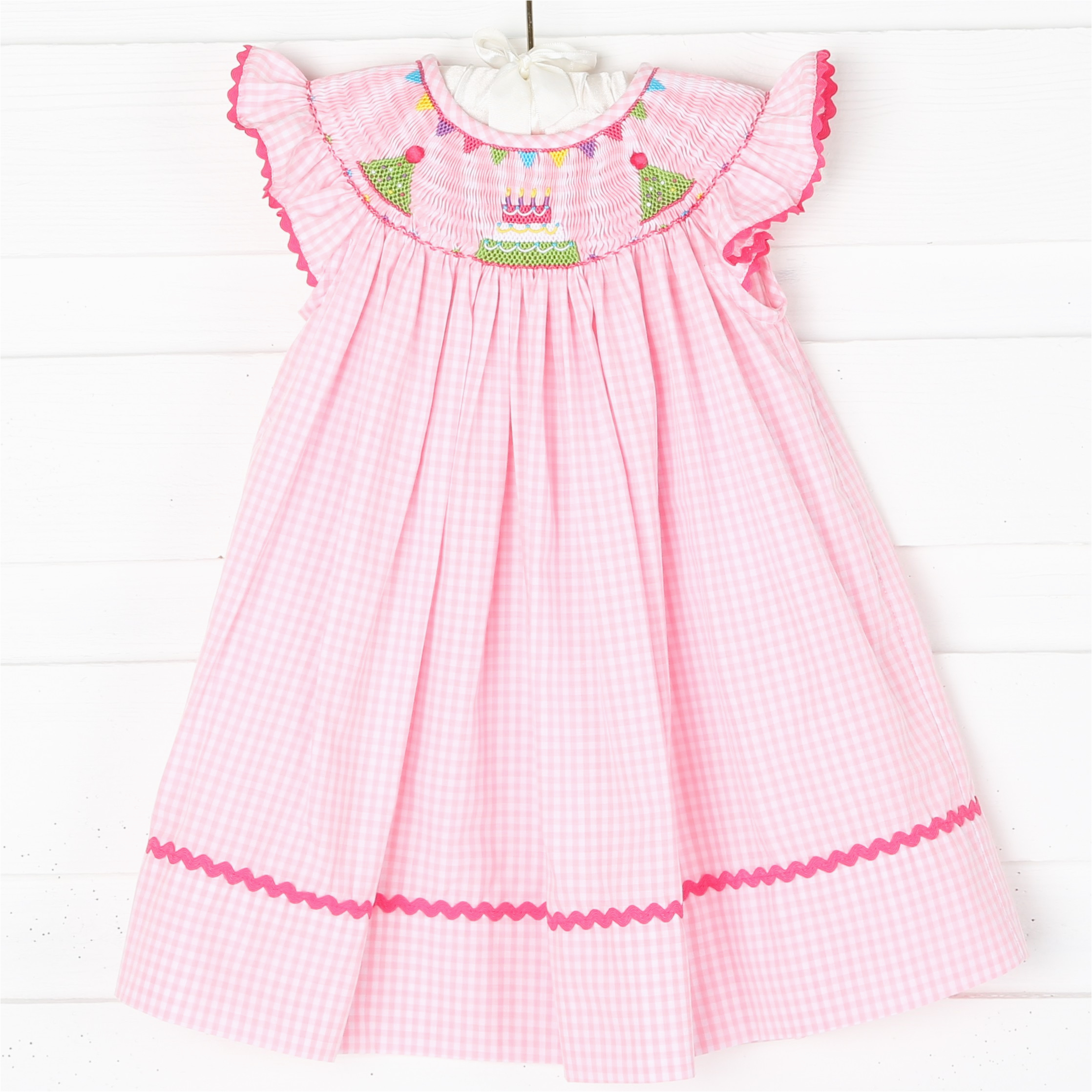 Smocked Birthday Dresses Smocked Birthday Dress Pink Gingham Smocked Auctions
