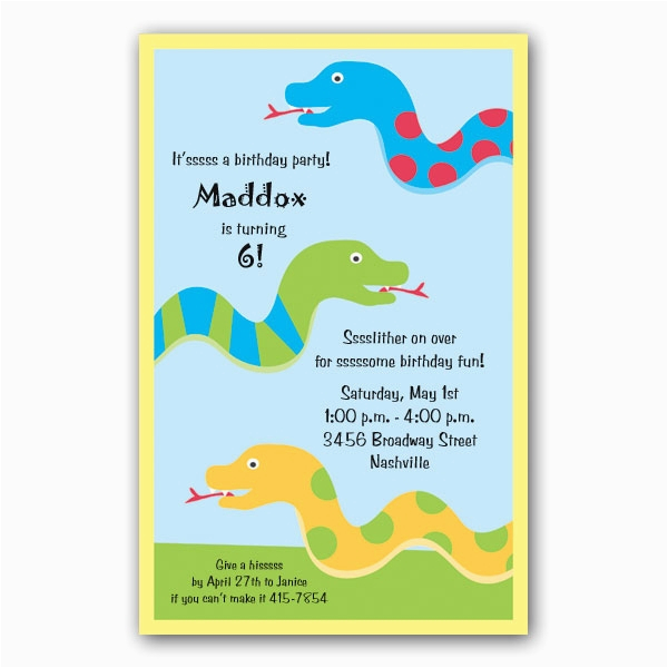 snake party invitations clearance p 261 i355