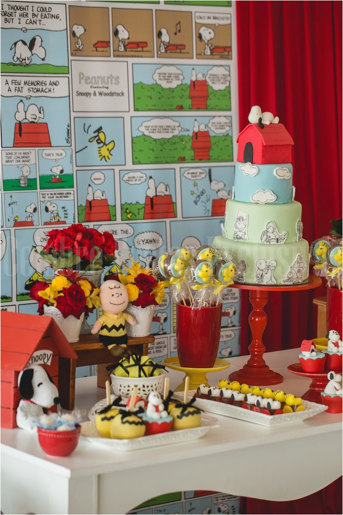 snoopy themed birthday party