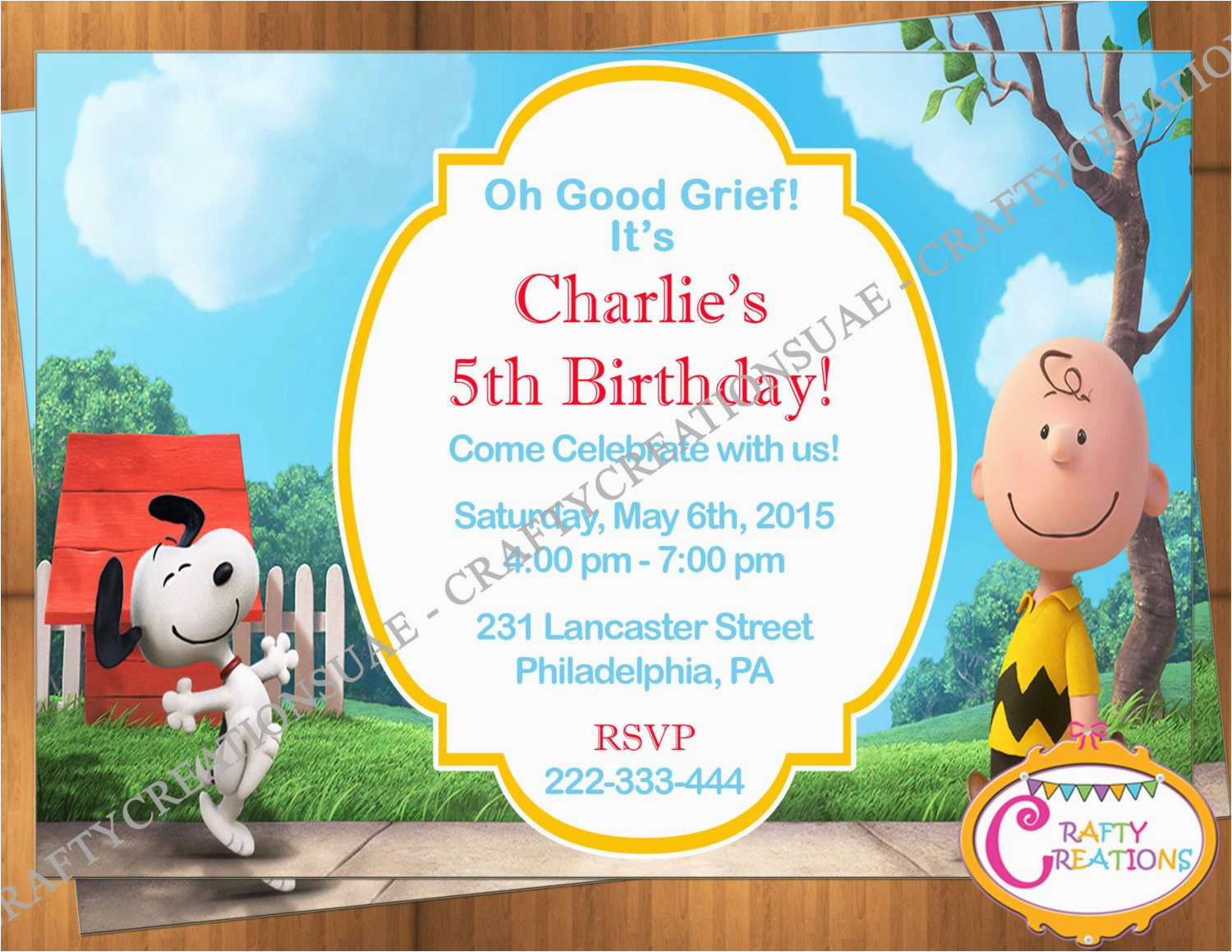 peanuts movie invitation snoopy birthday