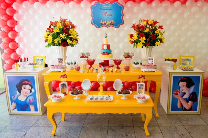 snow white themed 4th birthday party 2