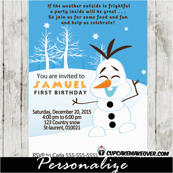 snowman birthday invitations winter holiday party