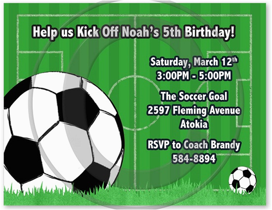 soccer birthday invitations ideas bagvania free