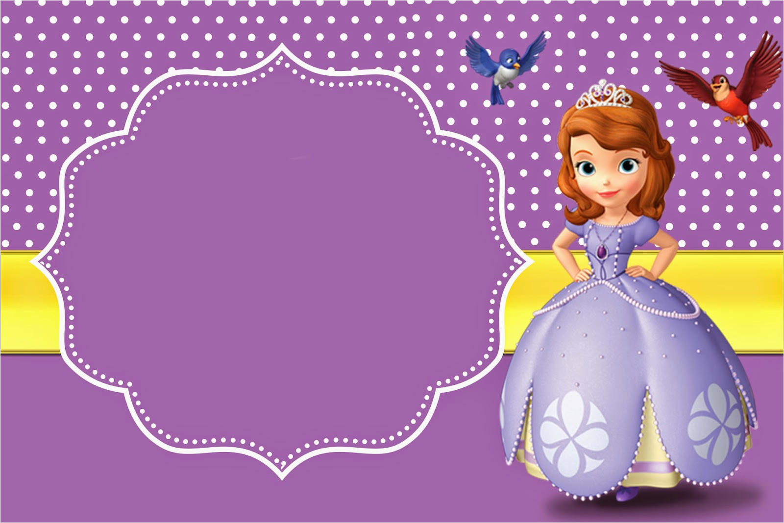 Sofia the First Birthday Card Template sofia the First ...