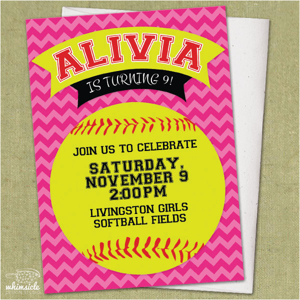 chevron softball invitation diy ref shop home active 3