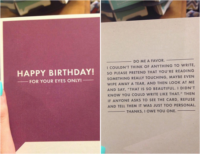 funny things to write on a birthday card
