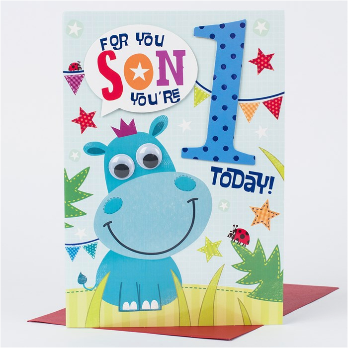 1st birthday card special son