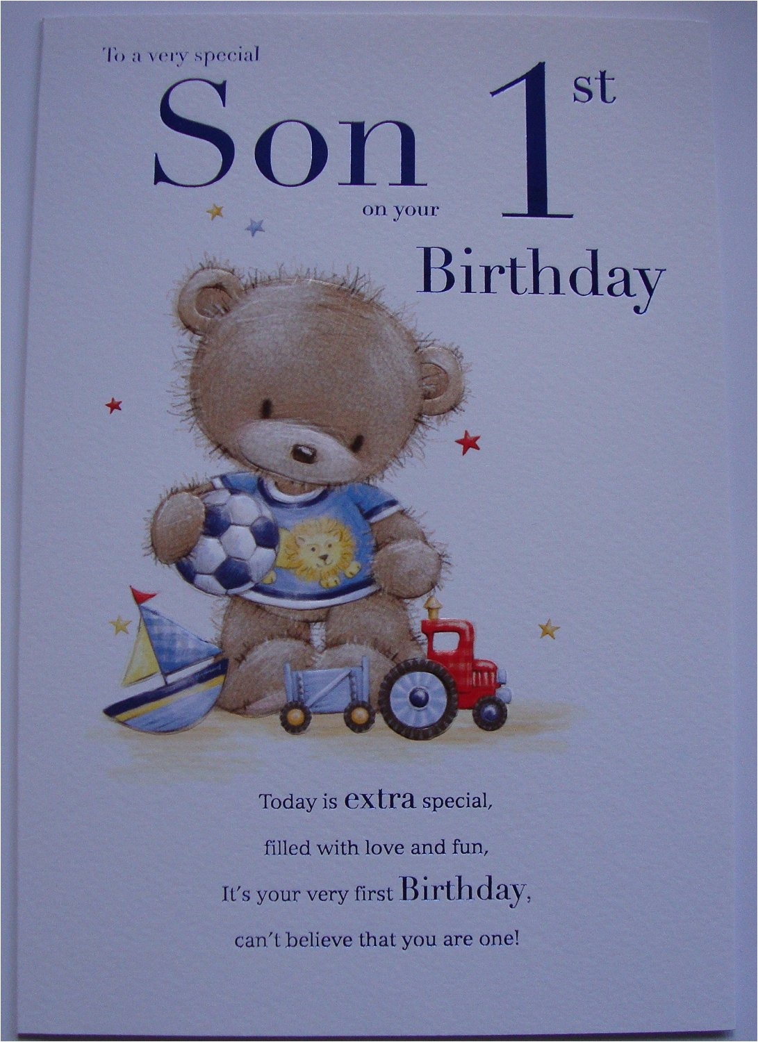 son 1st birthday card age one 7808