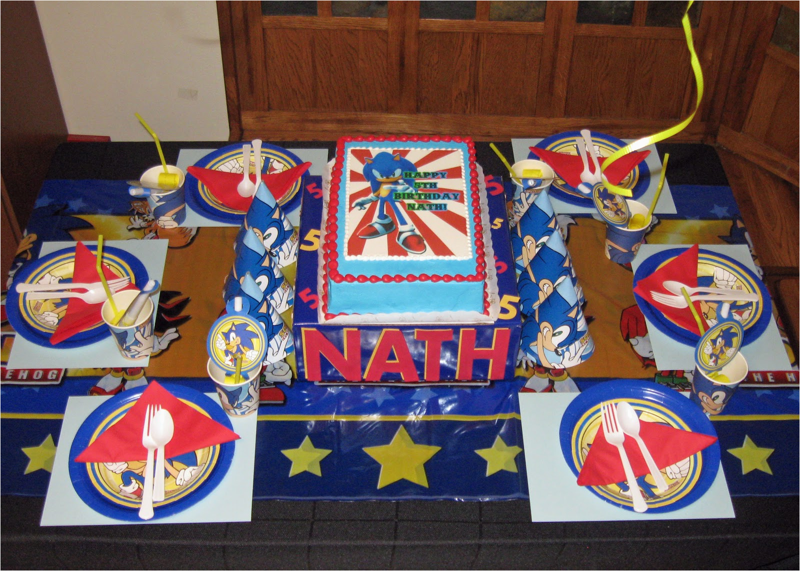 naths sonic hedgehog themed 5th birthday