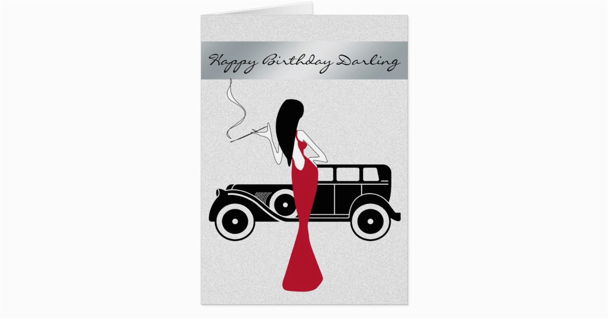 sophisticated elegant chic woman happy birthday card 137113240180304529
