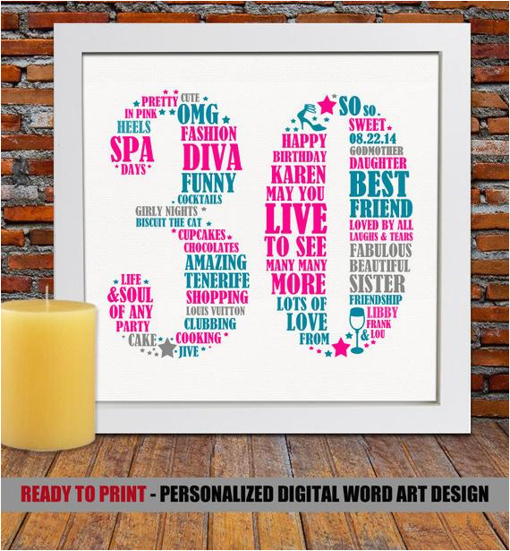 personalized birthday gift 30th birthday 30th by blingprints