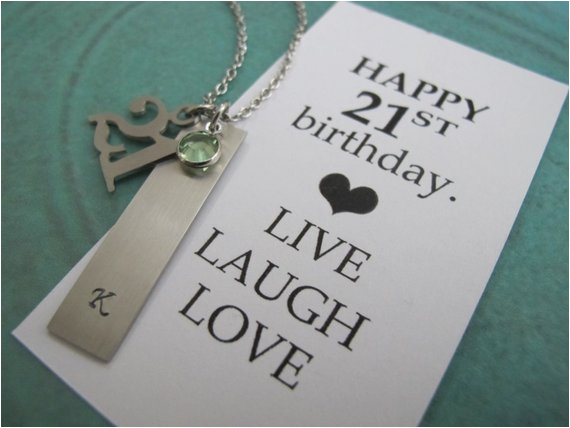 personalized 21st birthday gift for her live laugh love