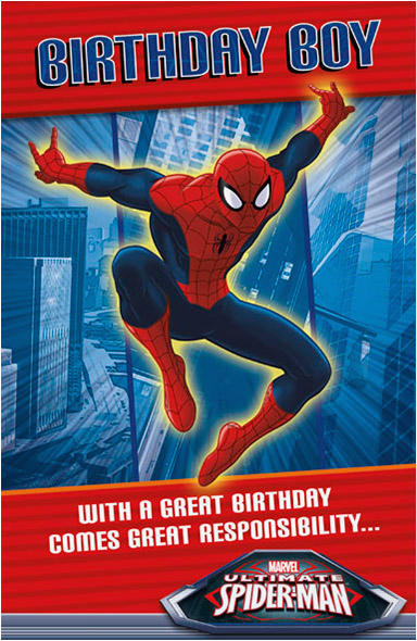 spiderman birthday card