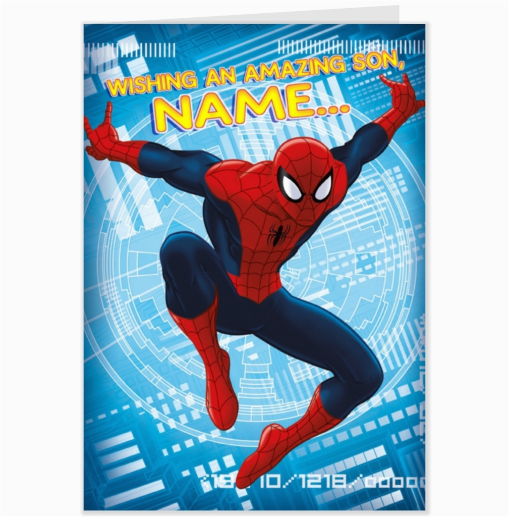 spiderman birthday card sayings