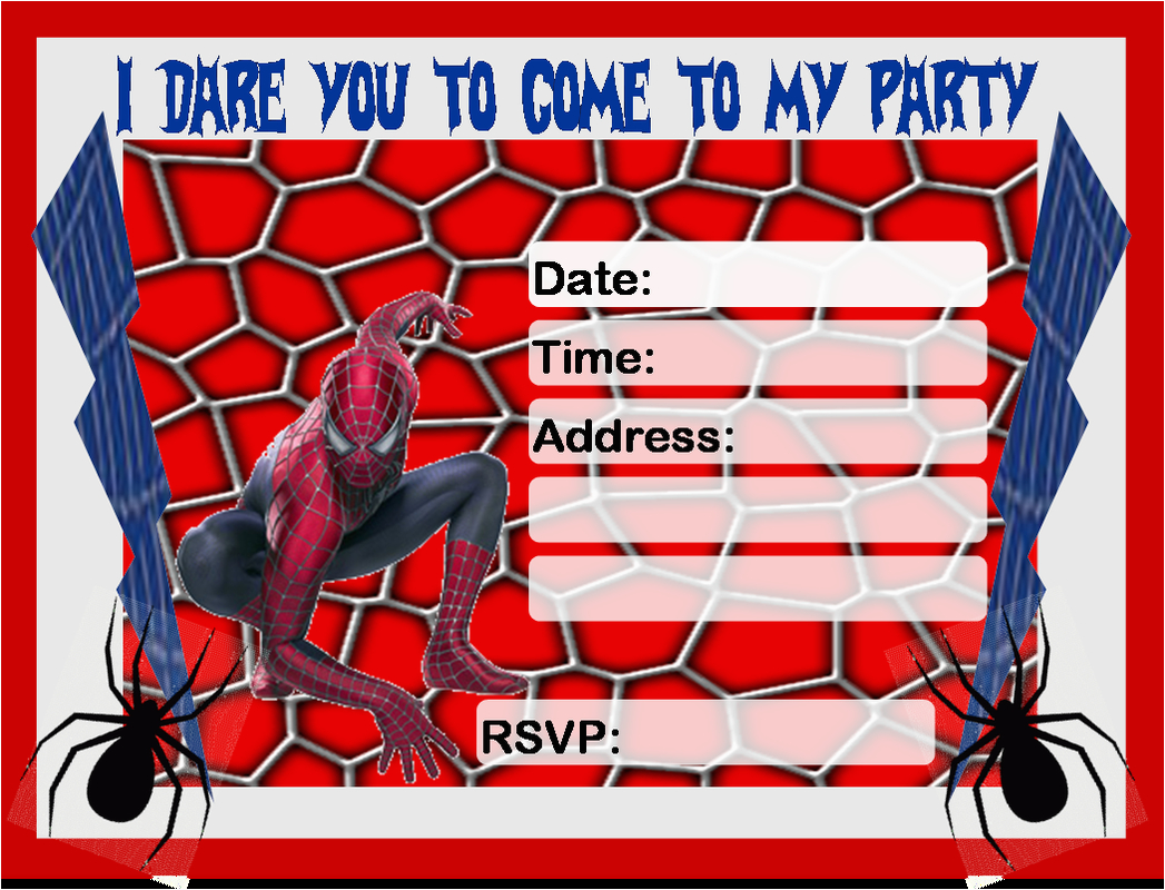 Spiderman Birthday Invites Free Birthday Invitations to Print Drevio Invitations Design